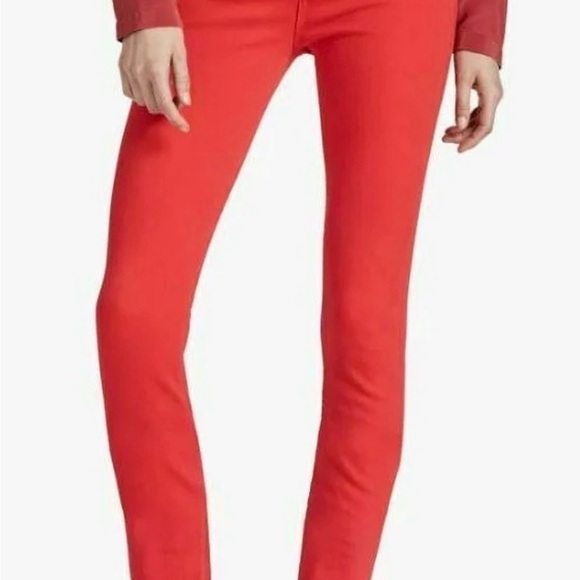Lucky Brand Denim - Lucky Brand Woman’s 6 Red Skinny Jeans Raw Hem Bottoms Like New